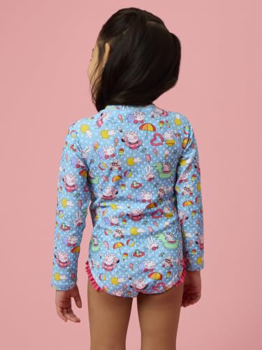 Image of RuffleButts Girls Rash Guard - One Piece Baby Swimsuit UPF 50+