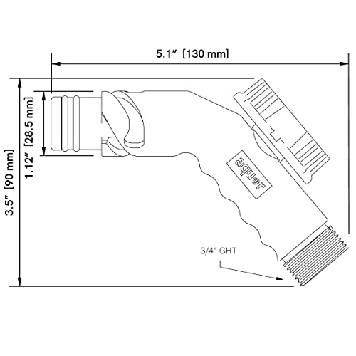 Image of Aquor Removable Faucet Hose Connector, Quick Connect for Aquor Hydrants, Jet Black
