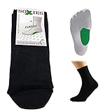 🦶 HÖCHSTE QUALITÄT - SoXies gibt es nur in bester Qualität und hochwertigen Materialien. Sie bestehen zu 80% aus Baumwolle, 10% Elasthan und 10% Polyamid. Die Socken lassen sich ohne Probleme bei 40°C in der Waschmaschine reinigen. Ebenfalls sind sie für den Trockner geeignet
