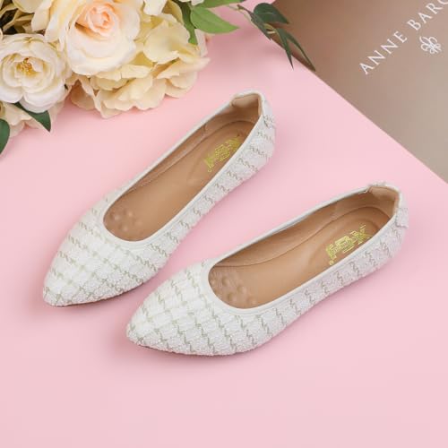 Unifizz Women's Ballet Flats Comfortable Casual Dressy Shoes,Pointed Toe Work Flats Office Shoes4