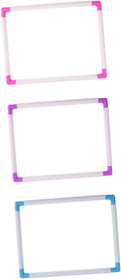 CORHAD Embroidery Frame Hoop Stand Clip Square Clamp Frame for Cross Stitch Easy to Store Random Color