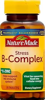 Nature Made Stress B Complex with Zinc Tablets, 75 Count