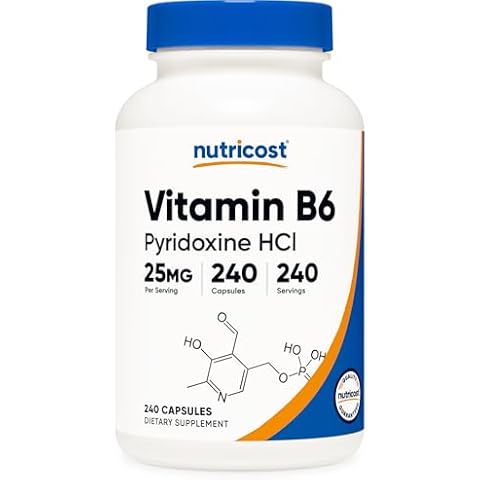 Nutricost Vitamin B6 25mg Capsules Cover