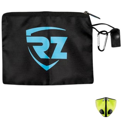 RZ Mask M2 Mesh Air Filtration Face Protection Dust Mask with 99.9% Effective Carbon Filters for Woodworking, Construction, X-Large, Safety Green