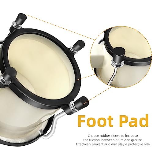 image for Soulmate Bongo Drums 4” and 5” Set for Kids Beginners Adults Trans