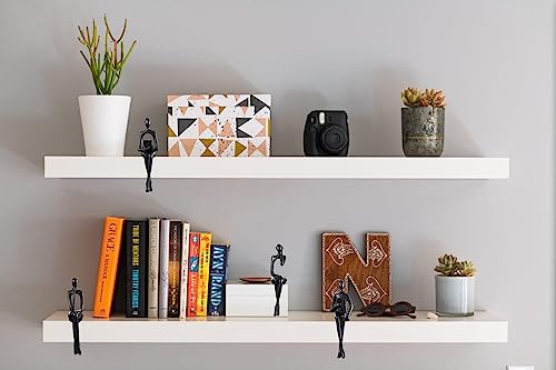 Sunolga Bookshelf Decor, Black Figurines Home Decor Set Of 4 For Living Room, Modern Abstract Sculpture Sitting Thinker Statue For Home, Office, Book Shelf Decoration #TOP6