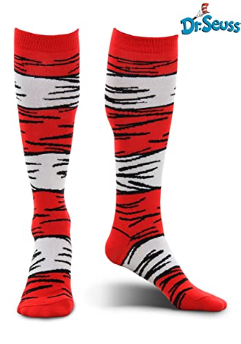 Elope Dr. Seuss Cat In The Hat Striped Costume Socks For Adults Standard #TOP1