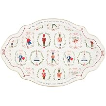 Mud Pie Nutcracker Christmas Platter; 10 1/2" x 16 1/4"