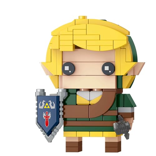 Image of TOY PLAYER BOTW Link Figure Building Set, Link Action Figures with Master Sword and Ganondorf, Birthday Party Decorations Supplies, Gifts for 14+ Fans &Adults (200+ Pieces)