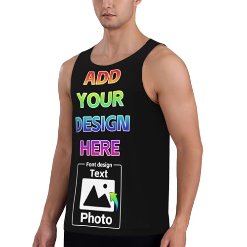 Personalized customized men's vest Personalized vest design your own printed sleeveless shirt with Logo and name photo gifts2