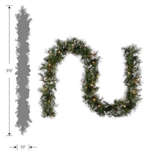 National Tree Company WO1-9ALO Lit Artificial Christmas Garland Includes Pre-Strung White Lights thumb #4