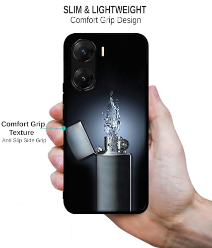 Image of Water Lighter Design Premium 2D Printed Metal Back Case Cover for Vivo V29E 5G