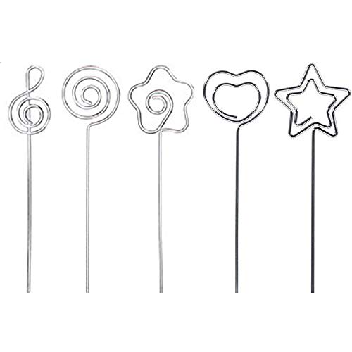 Craft Wire Clip Table Card Holder Place Card Holders Table Number Stands Table Picture Photo Holder Name Menu Memo Clamps Clay Cake Decoration Accessories for Wedding Party Gatherings Office 50pcs