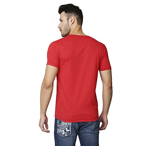 Image of Pepe Jeans Men's Cotton Fitted Crew Neck Printed T-Shirt
