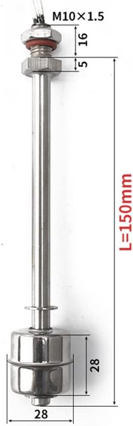 150mm 220v Stainless Steel Float Switch for Water Pump Tank Swim Pool Garden Pond Liquid Water Level Sensor