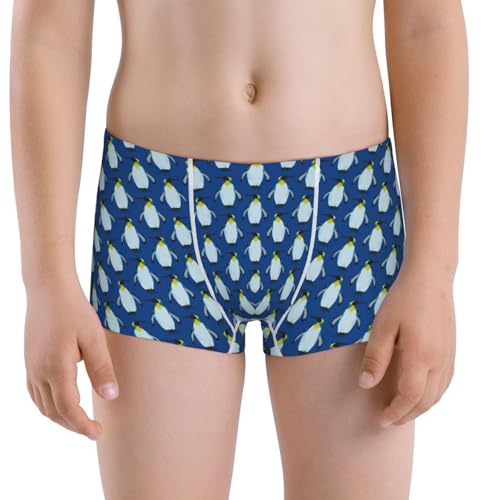Boys' Cotton Boxer Brief Soft Underwear-Beautiful King Penguin Pattern