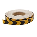 Lannmart 1" x5M Reflective Stickers Motorcycle Stripe Bicycle Safety Warning Reflective Arrow Tape F