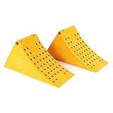 De plástico WilTec XPOtool 2X calzos hasta 6,5t Antideslizantes, cuñas de Freno con asa para Coche camión Remolque