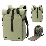 Besnfoto Camera Backpack, Expandable Roll Top Waterproof Photography Bag with Modular Dividers...