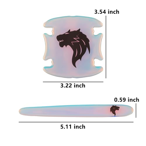 Image of 8 PCS Car Door Handle Scratch Protectors,Car Door Protector Edge Guards Universal Door Handle Protector Paint Guard (Wolf Head)