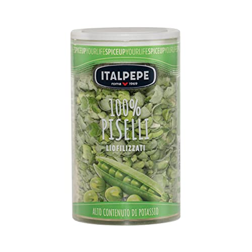 Italpepe, Piselli Liofilizzati, Alto contenuto di Potassio, Ideale da Utilizzare per la Preparazione di Pasta, Risotti, Zuppe e Secondi, Senza Aromi e Conservanti