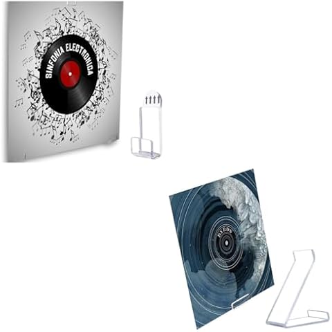 Kalami Vinyl Record Holder Wall Mount and Now Playing Vinyl Record Stand Table Top Display Album Cover, No Screw for Home Decor-Single Lp Cover