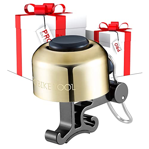 Pro Bike Tool Bicycle Bell For Handlebars – Crisp, Clear & Long Sound Ringer For Adults Or Kids Bikes - Road, Mountain Or Beach Cruiser Bikes - Bike Gifts - Bells For Bikes #TOP1