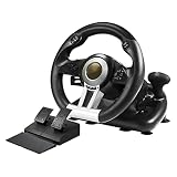 GUOQING Volante de Carreras Marchas y retroalimentación de vibración Pedal del Volante Vibración Volante de Carreras Controlador de Juego Fit For Xbox...