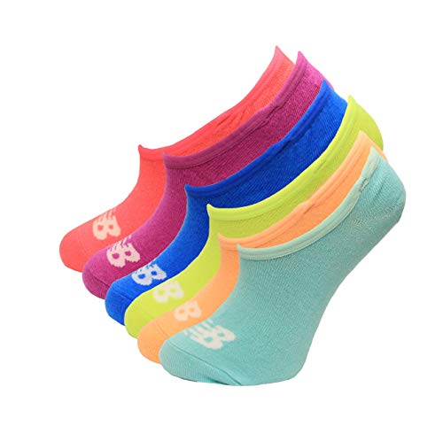 New Balance Kid's Liner Socks, Assort, (M) Kid's 8.5-2, 6 Pair