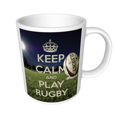 Top Banana White Keep Calm And Play Rugby - Ceramic Photo Mug #3