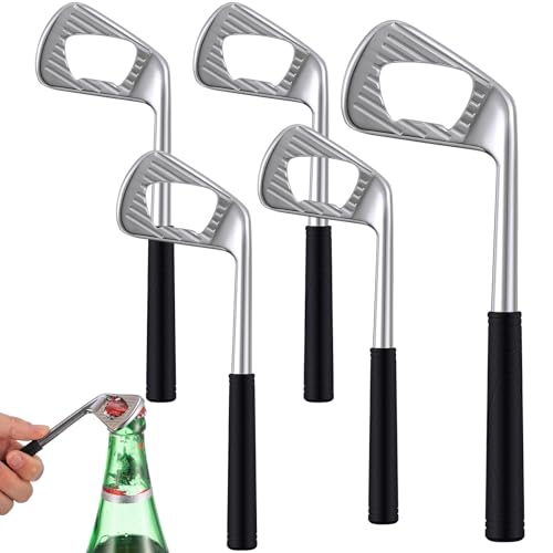 Sunnychicc 5 Pcs Golf Club Bottle Opener Bulk Bachelor Party Favor, Silver