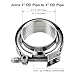 ROADFORMER 3 inch V Band Clamp - 2 sets of Quick Release V band Exhaust Clamp Stainless Steel with Flanges for Automotive exhaust system, turbocharger, downpipe and mufflers (3