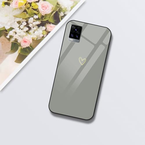 Image of COLORflow Back Cover Compatible with Vivo V20 | Heart Notes Color Customized | Shockproof TPU Bumper with Camera Protection Back Cover Compatible with Vivo V20