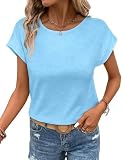 Bliwov Womens T Shirts Summer Tops Cap Sleeve Crew...