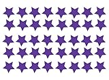Rapide et Facile à Appliquer Grand Pack Of 40 Vinyl Star Autocollant Auto Moto Casque de Scooter Décalque Graphique Ordinateur Portable Décoration Vitre Couleurs Diverses - Violet Vernis