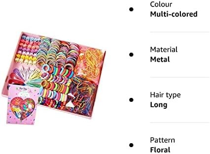 Esteopt 780 Pcs Girls Hair Accessories Set, Bow Hair Clip Flower Hair Clip Elastic Rubber Hair Ties Hair Clips for Girls and Little Girls Baby Kids, Multi-colored