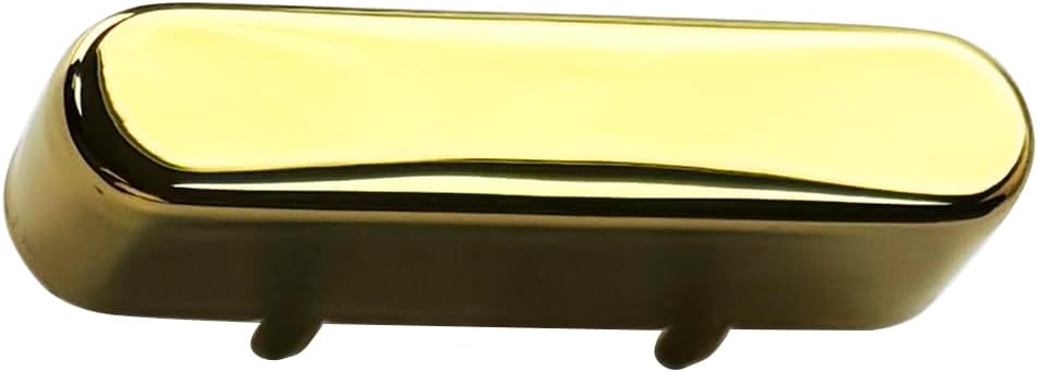 Brass Guitar Pickup Covers Closed Pickup Covers Single Coil Electric Guitar Pickup Covers for TL Tele Telecaster Style Electric Guitar (Gold)
