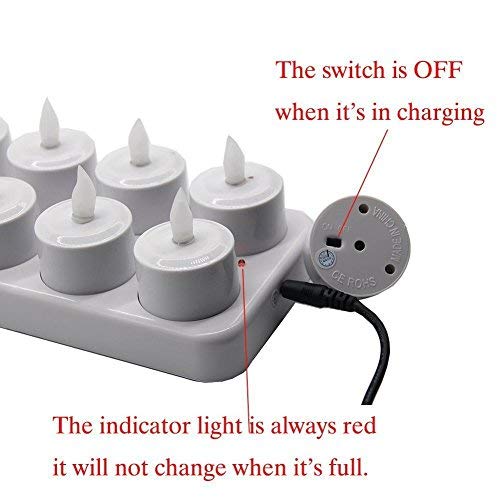 EuroFone LED Tealight Ricaricabile Candele Senza