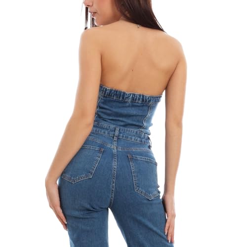Peto vaquero para mujer Toocool F7371 cómodo y moldeador talla S 4