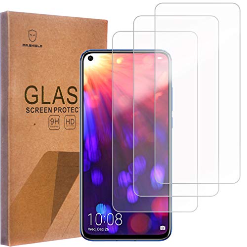 Mr.shield [3-Pack] Designed For Huawei Honor View 20 [Tempered Glass] Screen Protector [Japan Glass With 9H Hardness] With Lifetime Replacement #TOP1