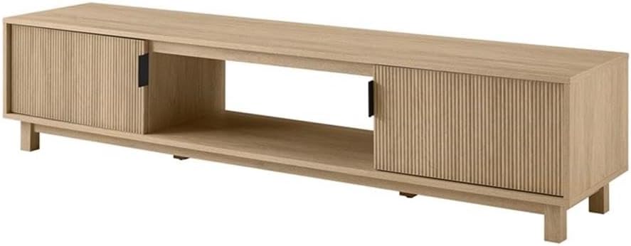 Rear view of Pemberly Row TV Stand with cable cutouts