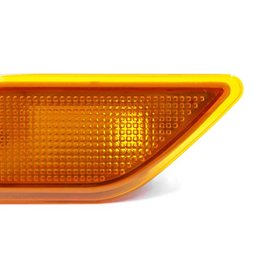 Amber Yellow Lens Front Bumper Side Marker Lights Lamp Housing for 2010-2013 Mercedes-Benz W212 E-Class Pre-LCI E350 E550 E63 AMG Sedan/Wagon Driver Fender Sidemarker OEM Lamps Replacements - Thumbnail 7