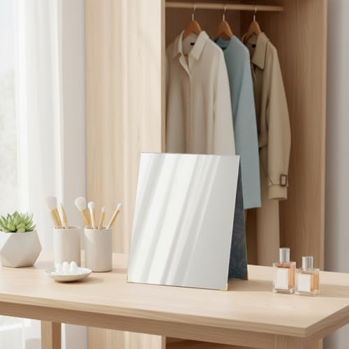 Espejo colgante plegable vintage con asa 33.5x13.4 pulg. miniatura 6