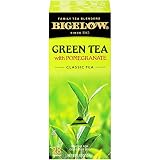 Bigelow Green Tea with Pomegranate 28-Count Box (Pack of 1) Premium Green Tea with Pomegranate Roseh