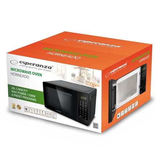 Esperanza EKO009 Microwave Oven 1100W Black – Image 5