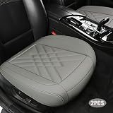 SanQing 2PCS Bottom Car Seat Cover PU Leather Seat Covers Bottom for Car Front Seat Cushions Mats Un