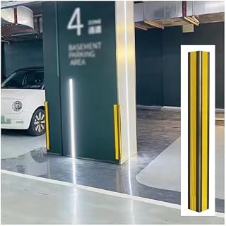 Protector de Esquinas, Protectores de Esquinas de Columna De Aluminio Todo En Uno Hueca De 1 Cm De Grosor for Almacén, Protectores De Esquina De Pared De Garaje Reflectantes En La Planta Baja (Color: