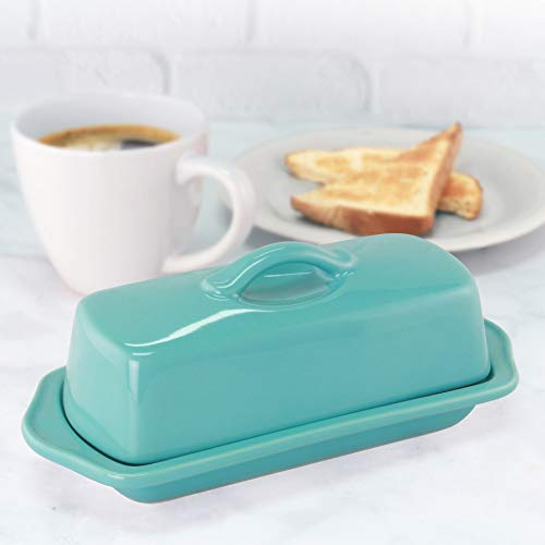 Chantal Covered Butter Dish, Full Size, Aqua #TOP3
