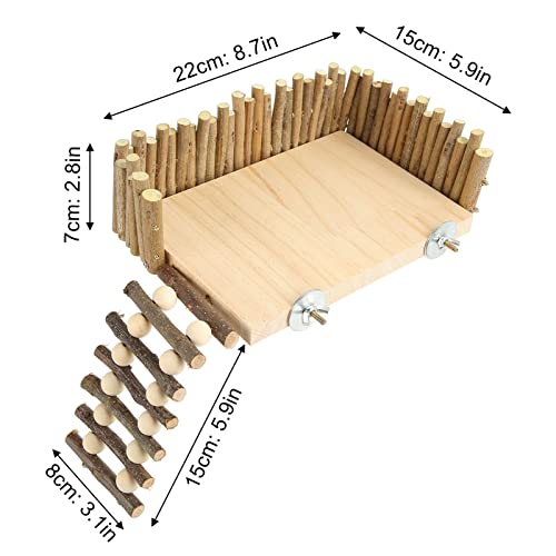 Plateforme d'escalade en bois pour hamsters pour créer un parc de jeu - 6
