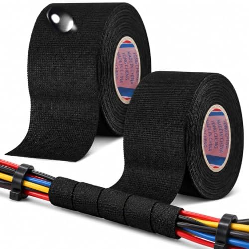 Outus Cloth Electrical Wiring Harness Tape, 2 Roll, 2 Inch X 49.2 ft